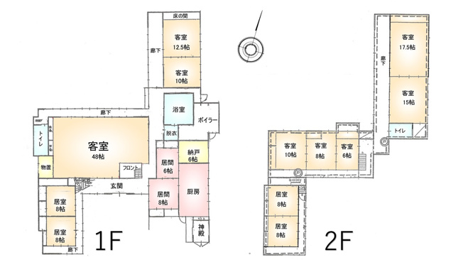 【間取り】 | ◇◆伊勢原市大山 古民家(旧旅館)◆◇ | 【13LDK】以前は旅館として利用していました。