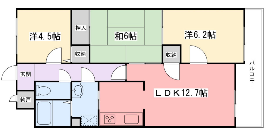 アルコート高岡の間取り