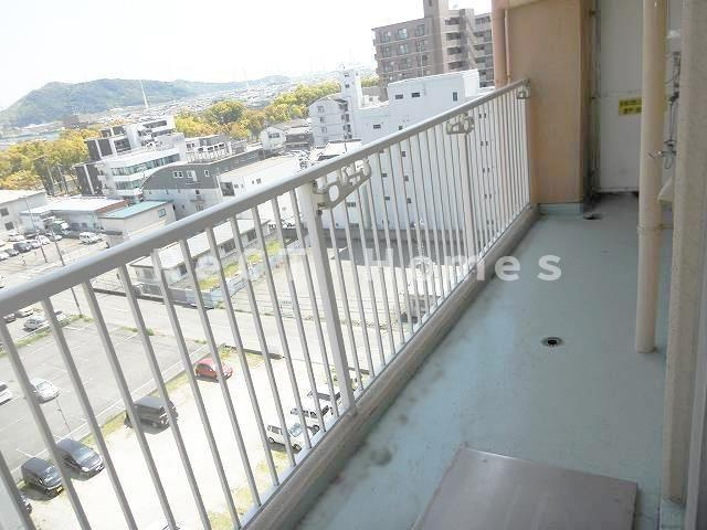 姫路市佃町の賃貸マンションのバルコニー