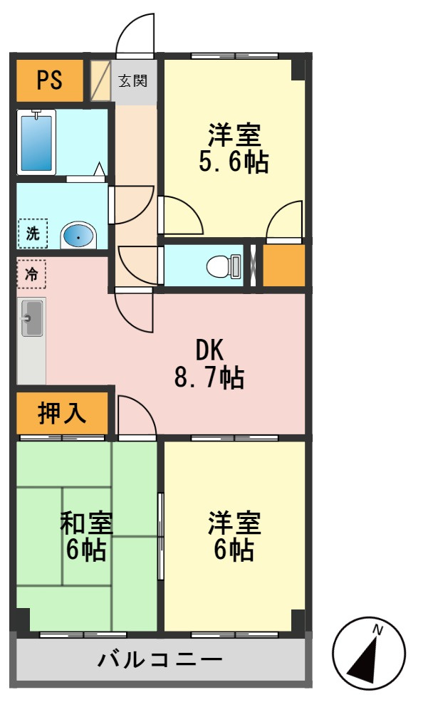シティパル瑞江の間取り