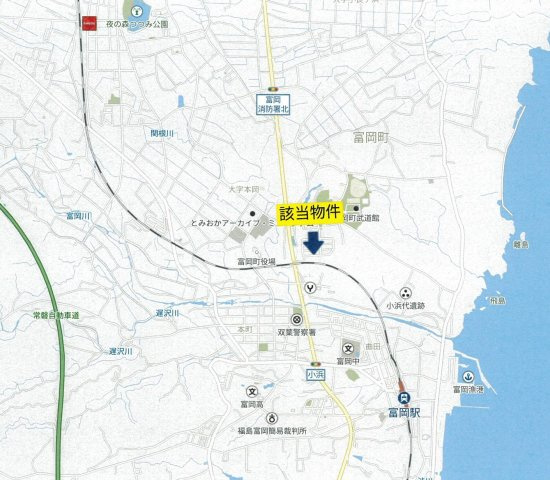 富岡町小浜売地の地図