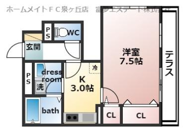 【間取り】 | ボナールB棟