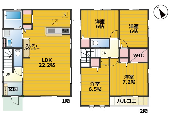 Ricca西区こも原町1期｜名古屋市の戸建ならホームアップの間取り