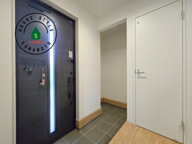 熊本市北区麻生田5丁目第1-4棟（1号棟）　の防犯設備|二重ロックでしっかり防犯対策ができます。