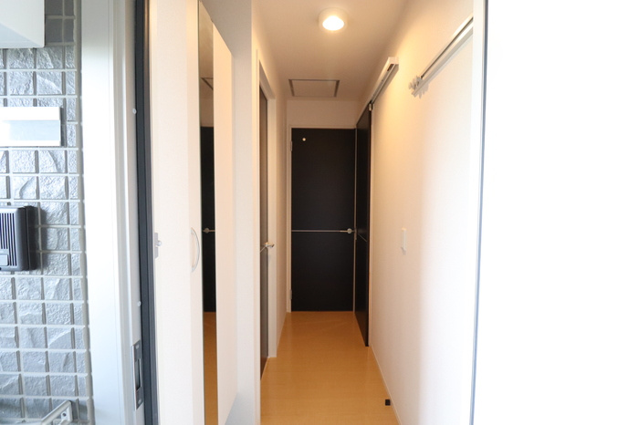 熊本市南区近見２丁目のアパートの玄関