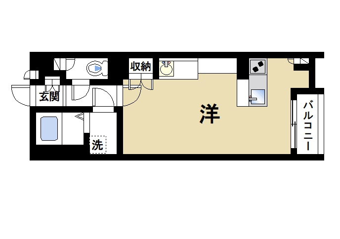 レオネクストＳｍｉｌｅの間取り|単身の方にも広々とした間取りです