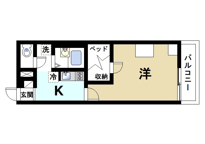 レオパレスビューヒルズテンの間取り