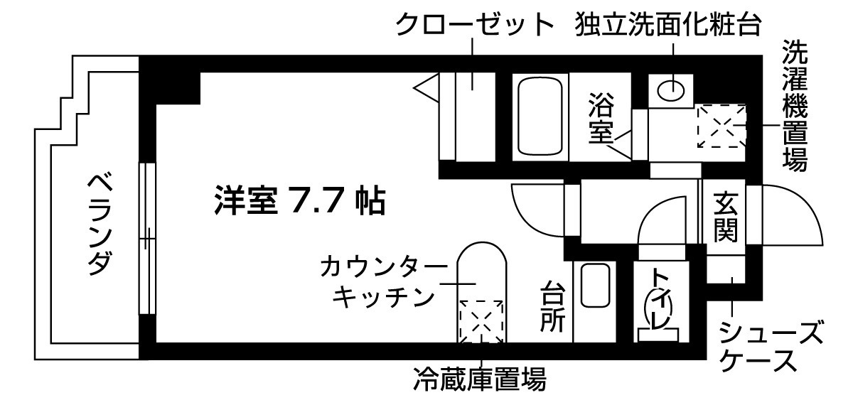 アドニー新田辺の間取り