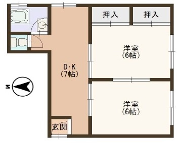五色山ハイツの間取り