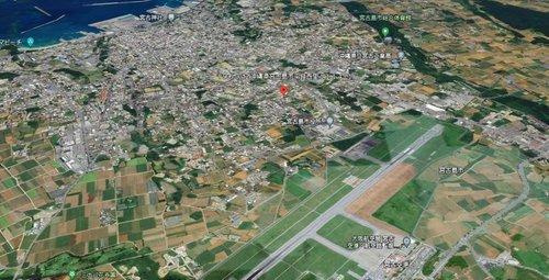 平良字西里　B号地（富名腰公民館隣）のその他|上空から見た現地撮影