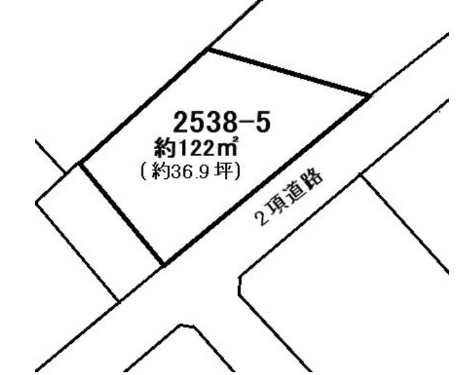 高砂市阿弥陀１丁目　土地の土地図|敷地約36.9坪です。