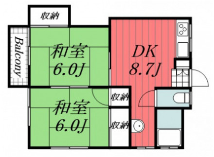 【間取り】 | コーポときわぎ