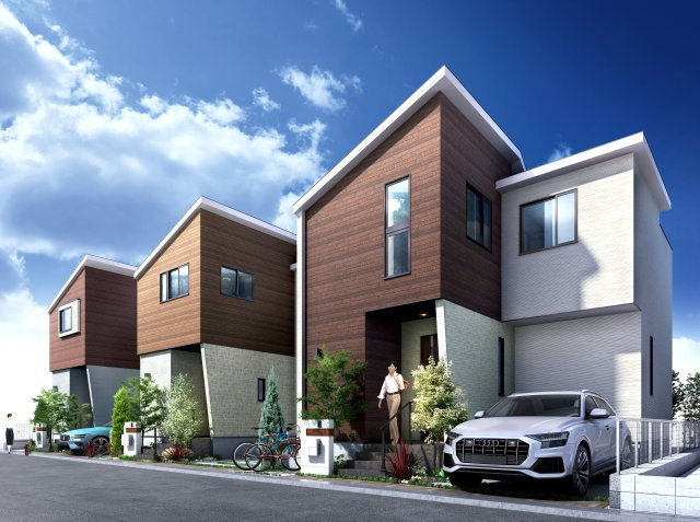 【建築条件付き土地】グラッド・タウンニュー明美の里町の外観パース|■建築条件付の売り土地です♪♪
■自由設計対応の新築戸建て♪♪