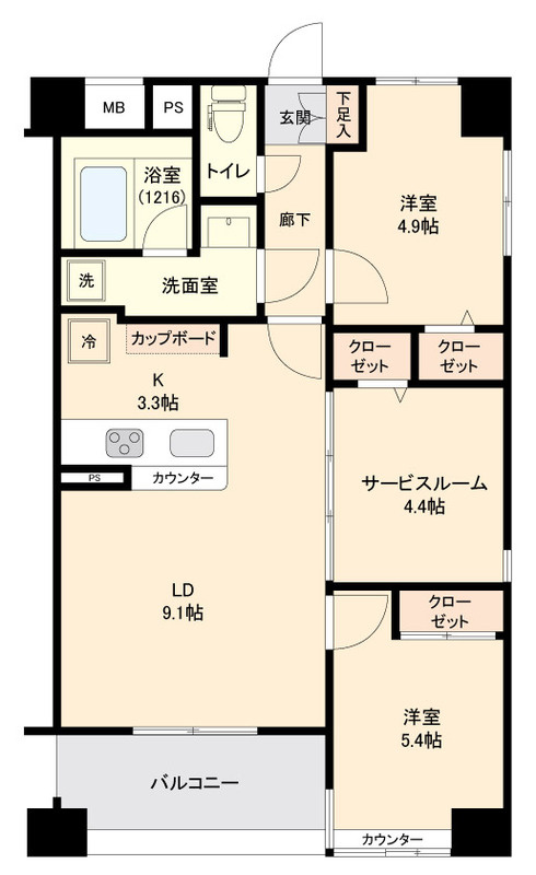 ドゥーエ妙典の間取り