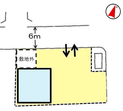 草津市南笠町の事業用地の区画図
