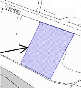 大津市牧３丁目の事業用地の区画図