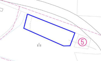 大津市牧３丁目の事業用地の区画図