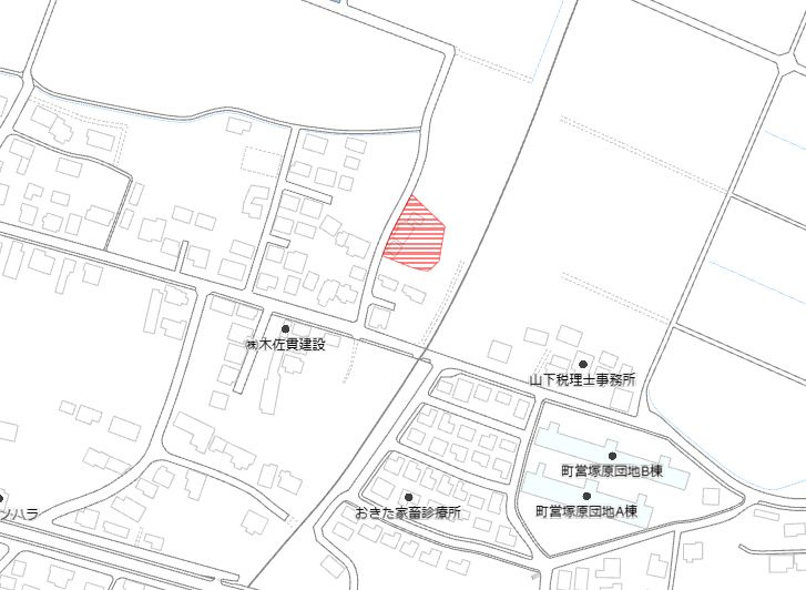 北諸県郡三股町大字樺山の売地の土地図