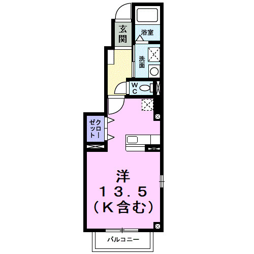 メゾンアンソレイエSの間取り