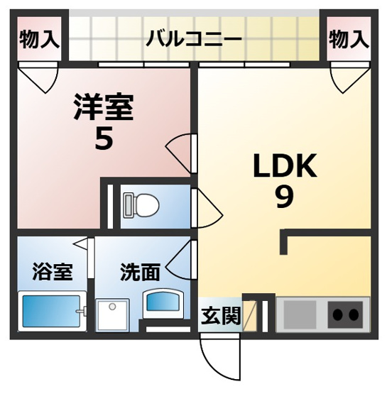 【間取り】 | ヴェル・コート阪手