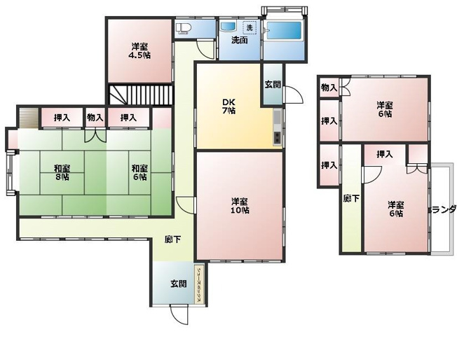【間取り】 | 日立市東大沼町二丁目　中古戸建