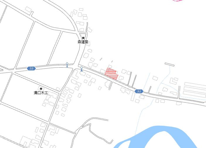 北諸県郡三股町大字長田の売地の土地図