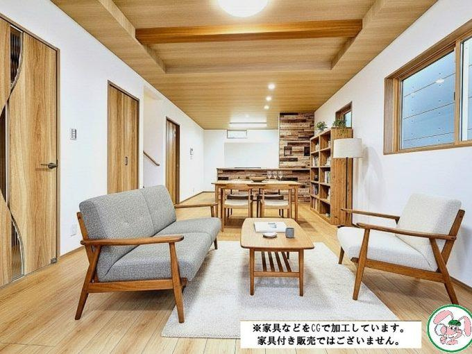 第8本郷南方モデル　2号棟の居間・リビング