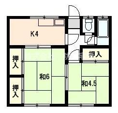 山口市平野１丁目の一戸建ての間取り