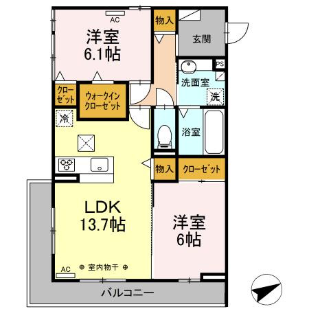 【間取り】 | D-chambre 中川原