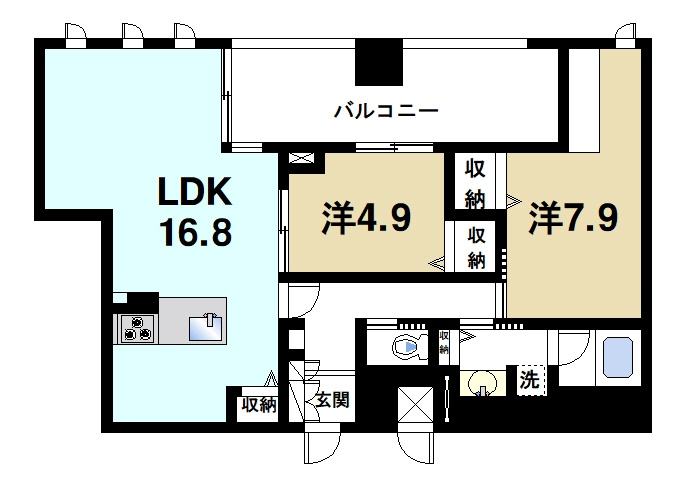 ラヴィーナ奈良の間取り|広々とした間取りです