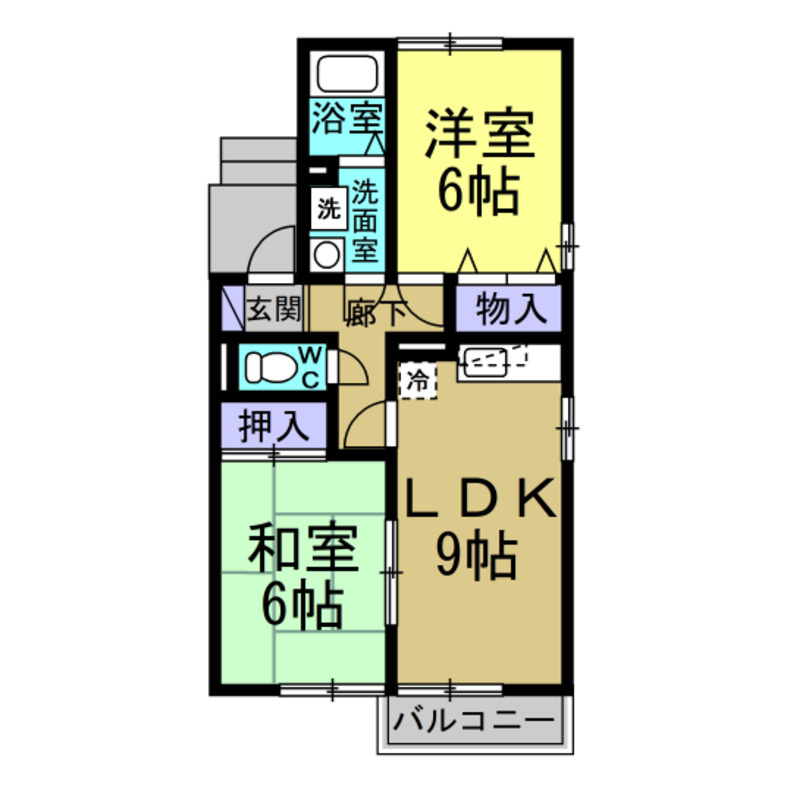 シャルム新浜Ⅱの間取り