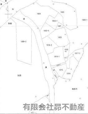 津山市里公文　業務用地　223坪の土地図