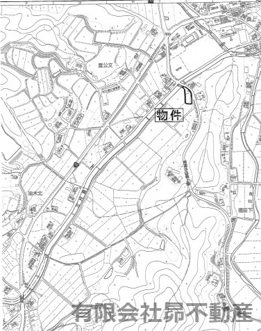 津山市里公文　業務用地　223坪の地図