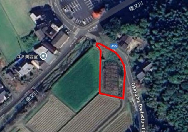 津山市里公文　業務用地　223坪の地図