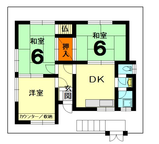 【間取り】 | 篠町篠下中筋平家建
