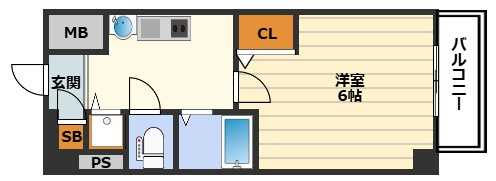 プレサンス天神橋ディオレの間取り