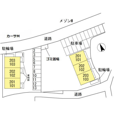 カーサＭの区画図