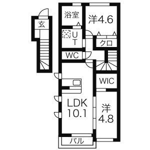 レーヴサイトラCの間取り