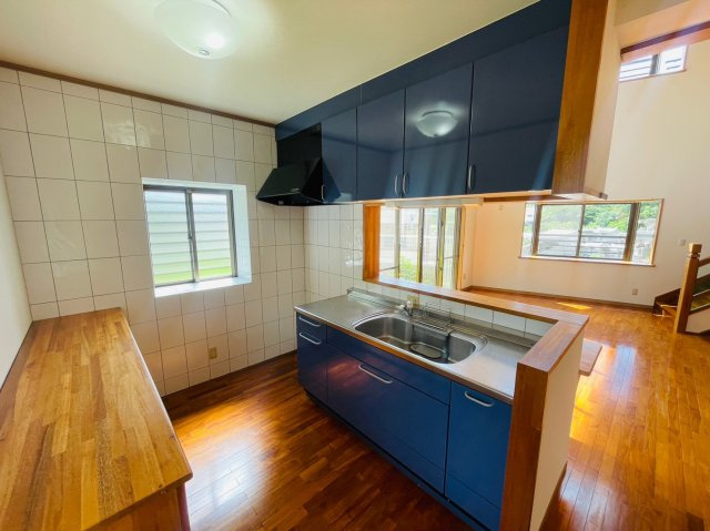 うるま市兼箇段　Kタウン　C号棟のキッチン|人気のカウンターキッチン