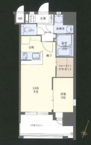 【間取り】 | コモテリア渡辺通　仲介手数料0円！　HPに初期費用掲載！