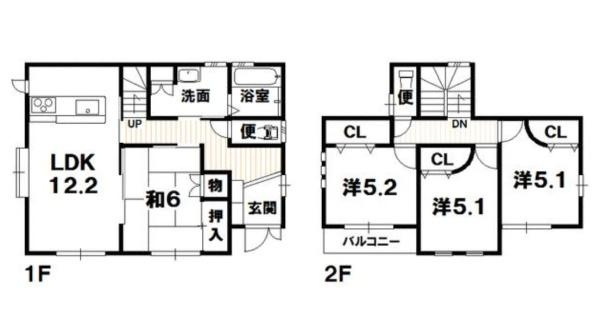 岩出市岡田　中古戸建の間取り