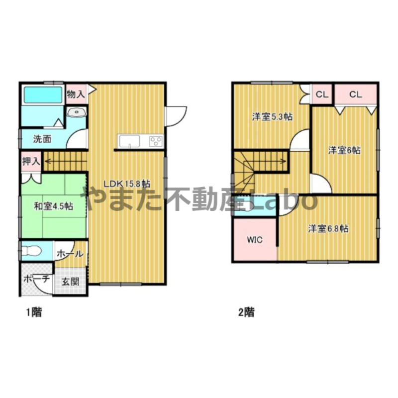 米子市上後藤2丁目新築戸建の間取り