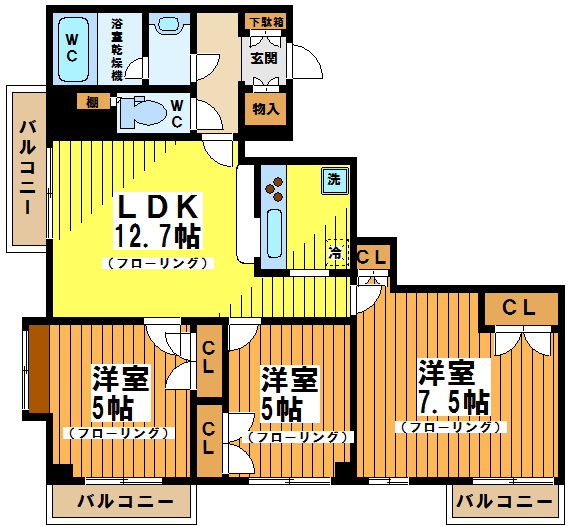 【間取り】 | プレールカテリーナ代田橋