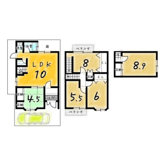 右・花園天授ヶ岡町