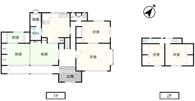中古住宅　いわき市常磐上湯長谷町の間取り