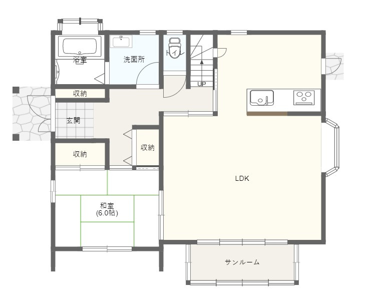 中古住宅　いわき市平成二丁目の間取り|1F