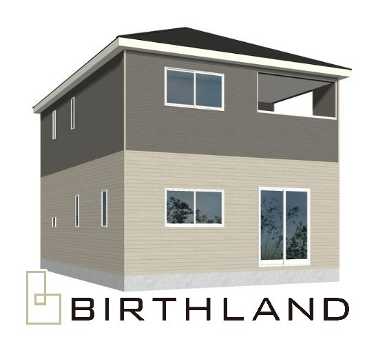 いわき市平第18　全2棟の外観パース|南西から見た外観パースになります