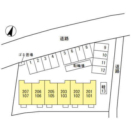 ＰＡＲＣ　ＭＩＤＩの区画図