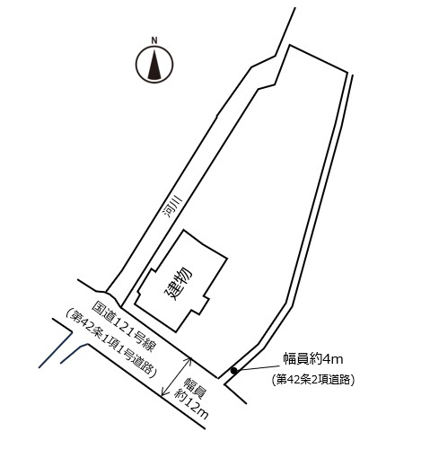 鹿沼市貝島町_事業用物件の土地図|※本図は正式図面ではなく略図です。現況と相違がある場合はには現況優先となります。