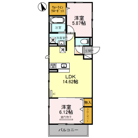 Casa　Feliceの間取り